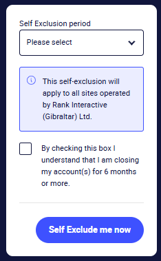 Self-exclusion
